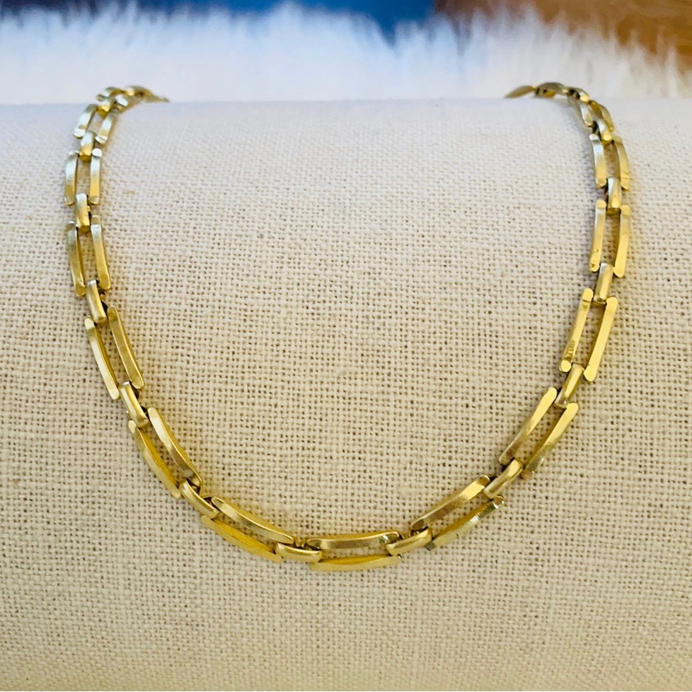 Madewell Gold Rectangle Chain Necklace